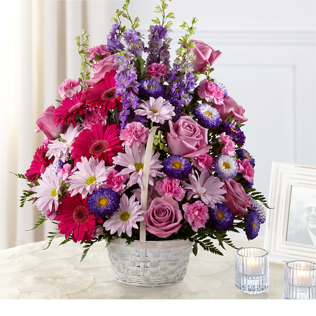 Pastel Peace Basket – Greater Kansas City Flower Shop, Kansas City MO