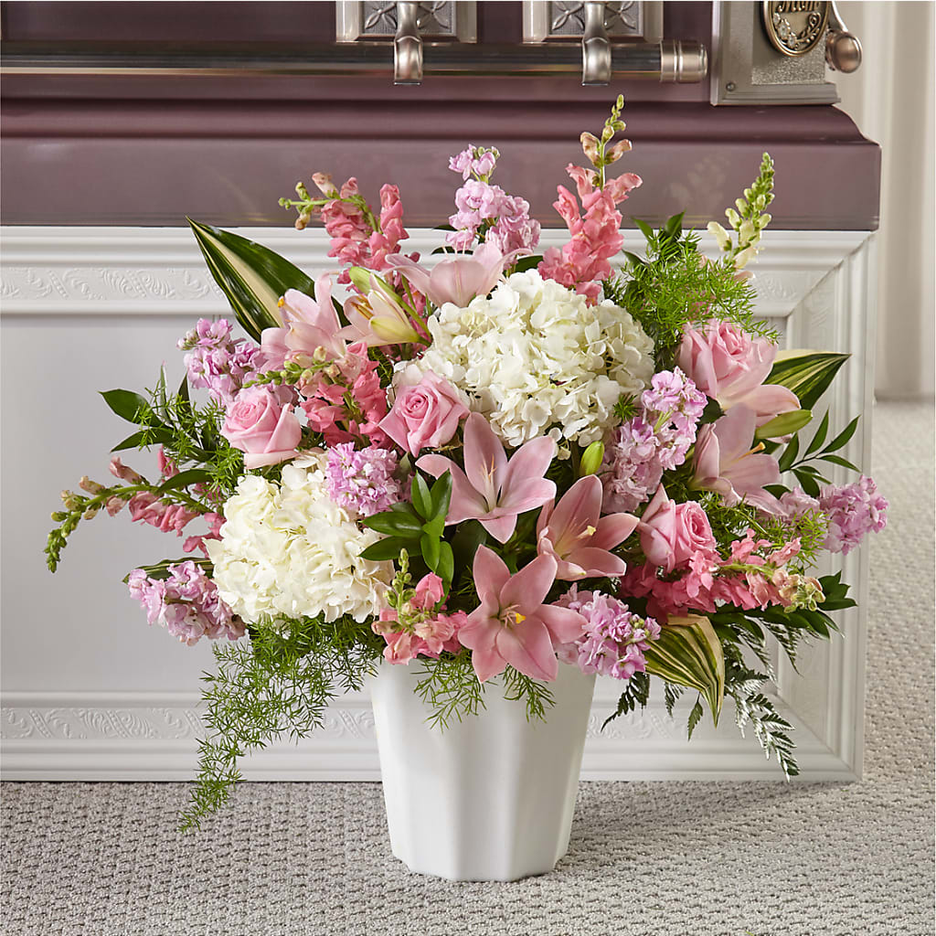 Simply Serene Floor Basket – Greater Kansas City Flower Shop, Kansas City MO