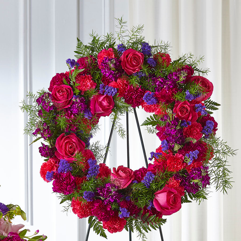 Calming Colors Wreath – Greater Kansas City Flower Shop, Kansas City MO