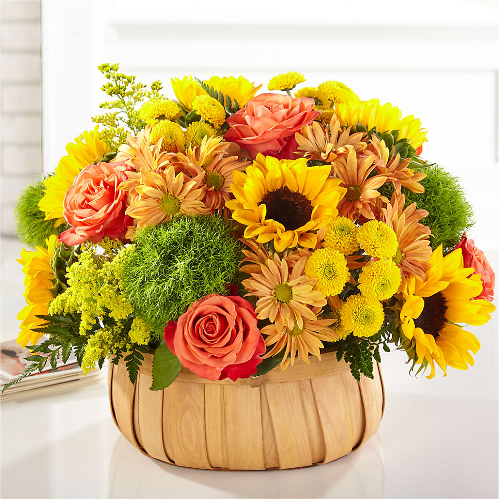 Harvest Sunflower Basket – Greater Kansas City Flower Shop, Kansas City MO