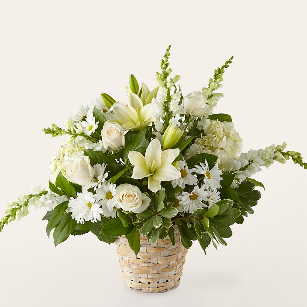 Ivory Elegance Floral Basket – Greater Kansas City Flower Shop, Kansas City MO