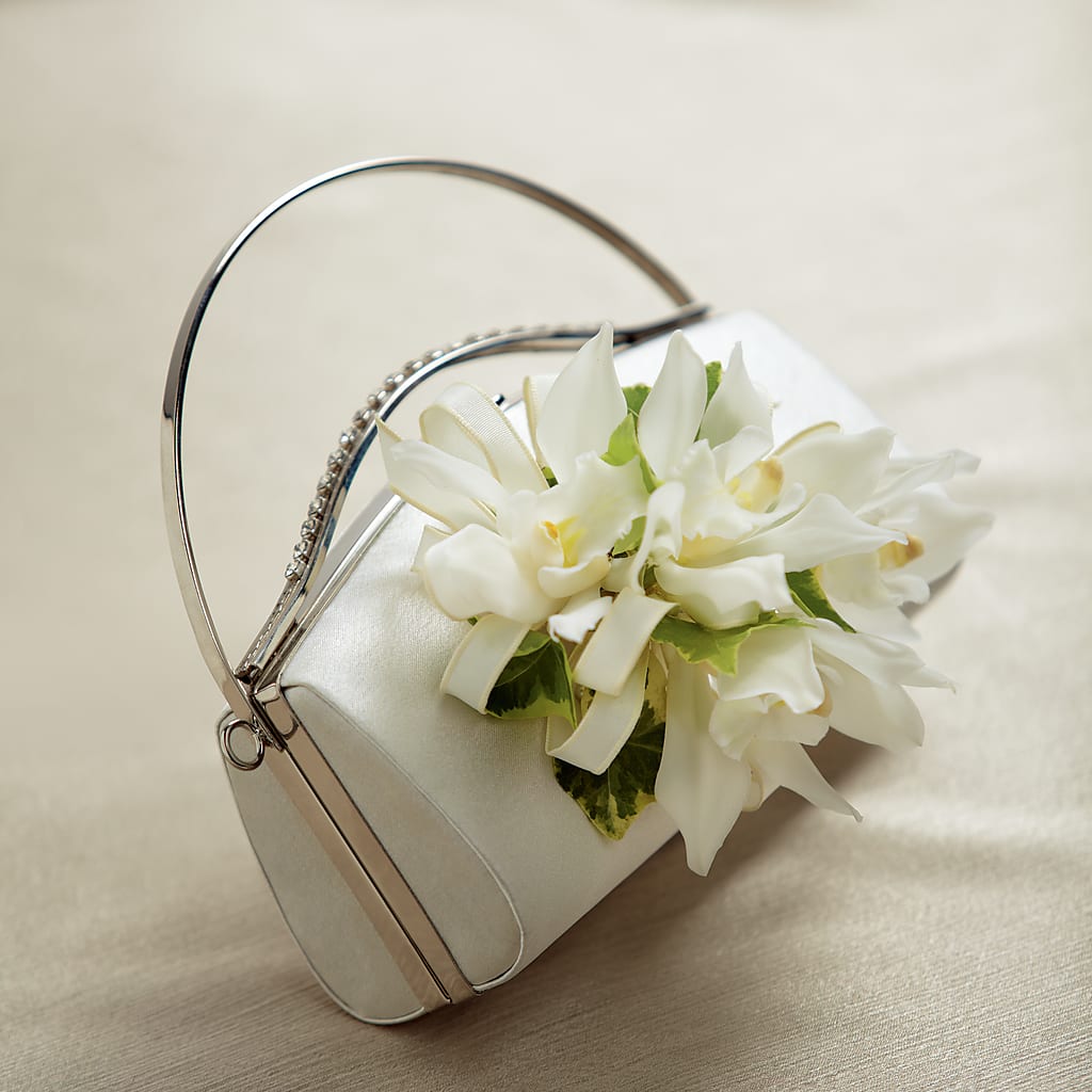 White Purse Decor – Greater Kansas City Flower Shop, Kansas City MO