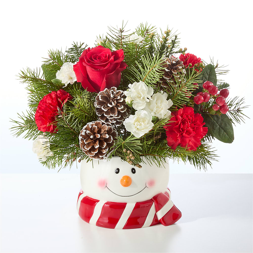 Jolly Snowman Bouquet –  Greater Kansas City Flower Shop, Kansas City MO