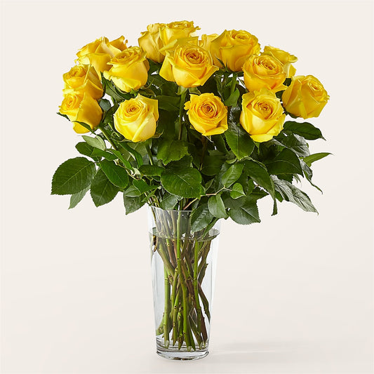 Long Stem Yellow Rose Bouquet –  Greater Kansas City Flower Shop, Kansas City MO