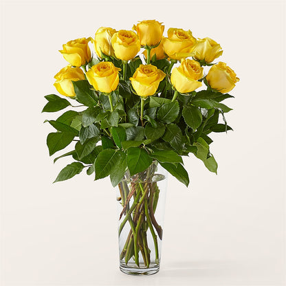 Long Stem Yellow Rose Bouquet –  Greater Kansas City Flower Shop, Kansas City MO