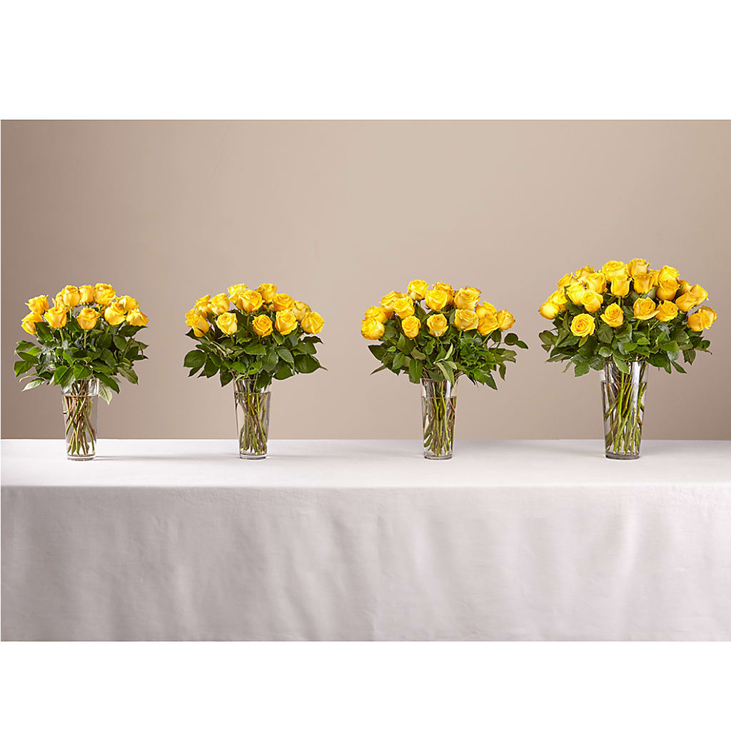 Long Stem Yellow Rose Bouquet –  Greater Kansas City Flower Shop, Kansas City MO