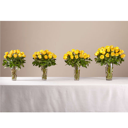 Long Stem Yellow Rose Bouquet –  Greater Kansas City Flower Shop, Kansas City MO