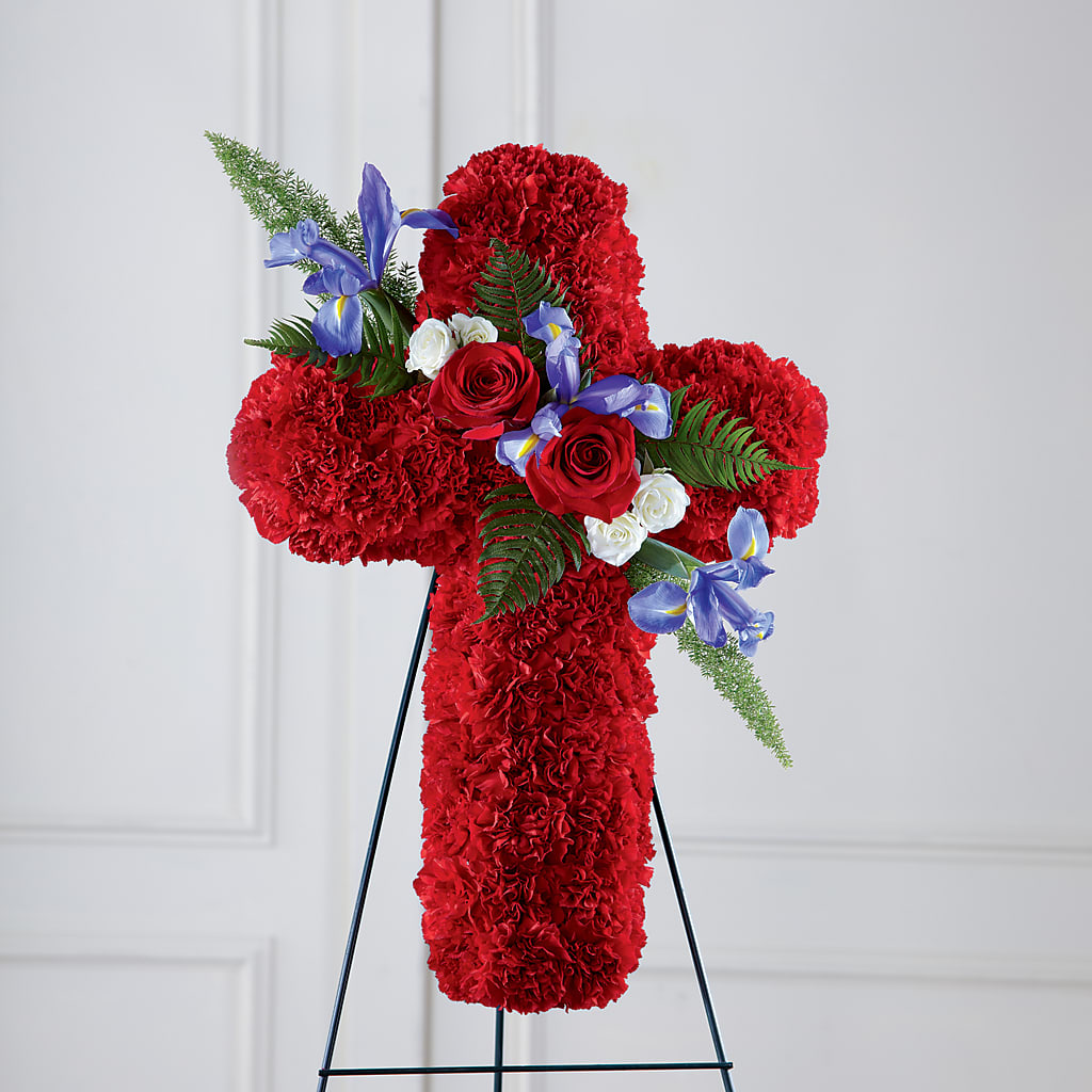 Faithful Hero Floral Cross –  Greater Kansas City Flower Shop, Kansas City MO