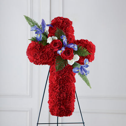 Faithful Hero Floral Cross –  Greater Kansas City Flower Shop, Kansas City MO