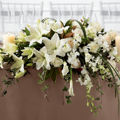 White Linen Arrangement –  Greater Kansas City Flower Shop, Kansas City MO